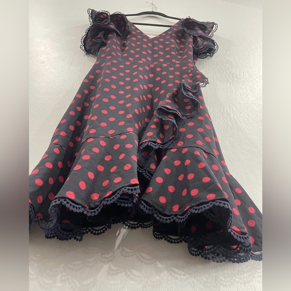 NWT BB Dakota Polka Dot Ruffled Dress Sz 4 - Picture 6 of 9
